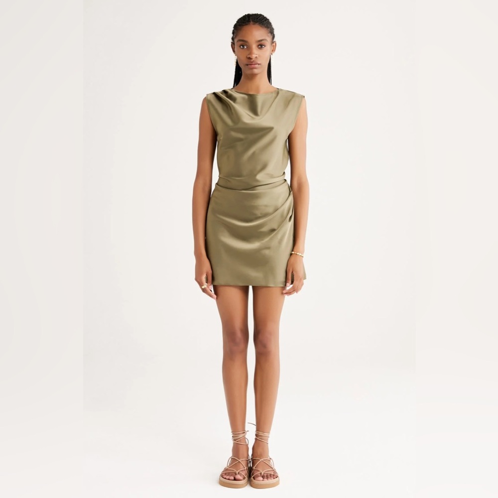 Rumer Iluka Miki Dress in Khaki, NWT, Small